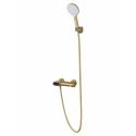 Смеситель для душа с встроенным изливом WONZON & WOGHAND MUSE Corno, Брашированное золото (WW-A30902-BG)