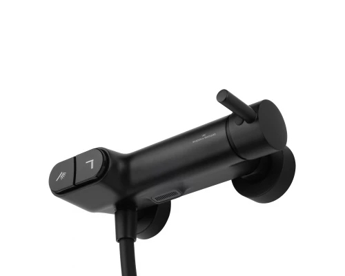 Смеситель для душа с встроенным изливом WONZON & WOGHAND MUSE Corno, Черный матовый (WW-A30902-MB)