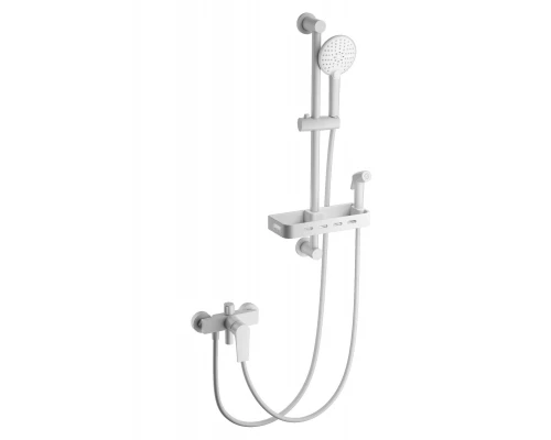 Смеситель для душа с гарнитуром WONZON & WOGHAND, Белый матовый (WW-A31003-MW)