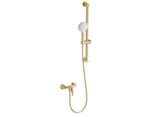 Смеситель для душа с гарнитуром WONZON & WOGHAND, Брашированное золото (WW-4570-BG)