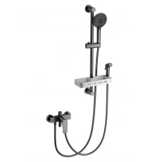Смеситель для душа с гарнитуром WONZON & WOGHAND, Темный графит (WW-A31003-BGG)