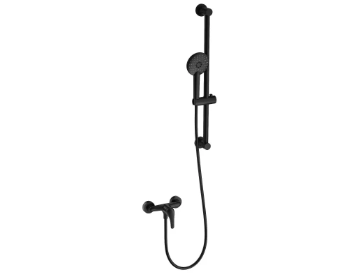 Смеситель для душа с гарнитуром WONZON & WOGHAND, Черный матовый (WW-4570-MB)