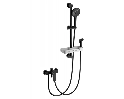 Смеситель для душа с гарнитуром WONZON & WOGHAND, Черный матовый (WW-A31003-MB)