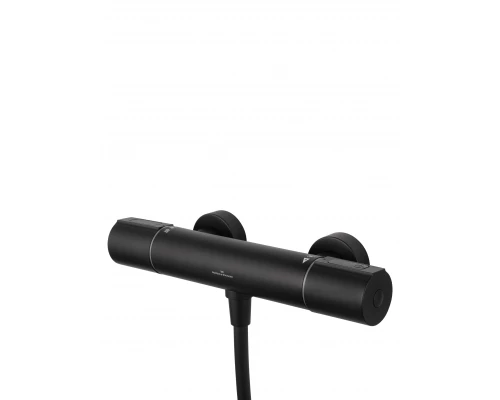 Смеситель для душа с термостатом WONZON & WOGHAND INN 2, Черный матовый (WW-A2006-A-MB)