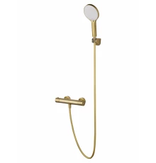 Смеситель для душа с термостатом WONZON & WOGHAND INN 3, Брашированное золото (WW-B2065-A-BG)