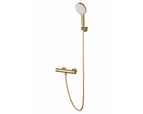 Смеситель для душа с термостатом WONZON & WOGHAND INN 3, Брашированное золото (WW-B2065-A-BG)