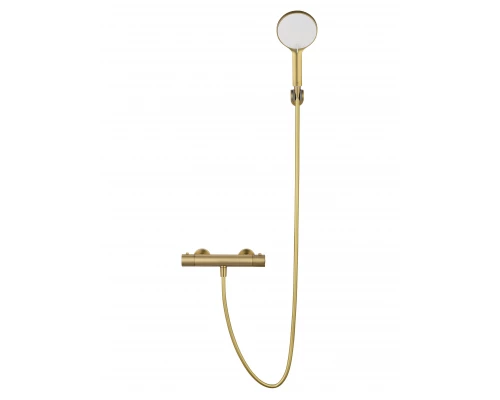 Смеситель для душа с термостатом WONZON & WOGHAND INN 3, Брашированное золото (WW-B2065-A-BG)