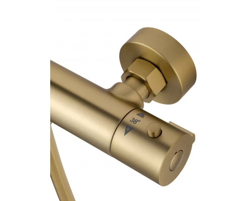 Смеситель для душа с термостатом WONZON & WOGHAND INN 3, Брашированное золото (WW-B2065-A-BG)