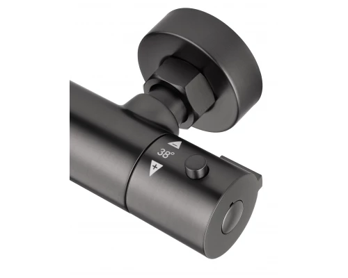 Смеситель для душа с термостатом WONZON & WOGHAND INN 3, Темный графит (WW-B2065-A-BGG)