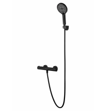 Смеситель для душа с термостатом WONZON & WOGHAND INN 3, Черный матовый (WW-B2065-A-MB)