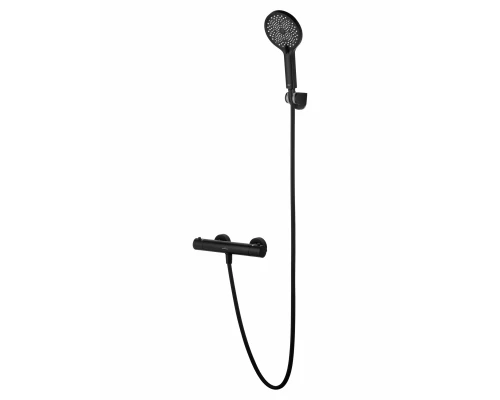 Смеситель для душа с термостатом WONZON & WOGHAND INN 3, Черный матовый (WW-B2065-A-MB)