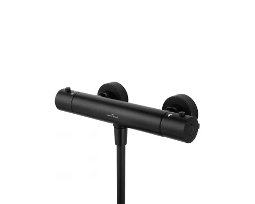 Смеситель для душа с термостатом WONZON & WOGHAND INN 3, Черный матовый (WW-B2065-A-MB)