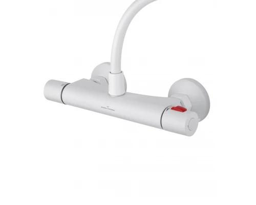 Смеситель для душа с термостатом WONZON & WOGHAND INN 5, Белый матовый (WW-B1005-A-MW)