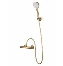 Смеситель для душа с термостатом WONZON & WOGHAND INN 5, Брашированное золото (WW-B1005-A-BG)