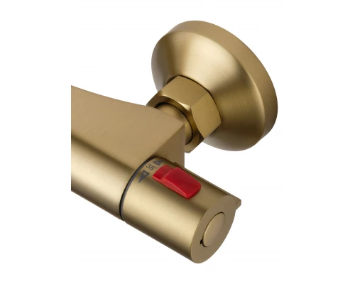 Смеситель для душа с термостатом WONZON & WOGHAND INN 5, Брашированное золото (WW-B1005-A-BG)