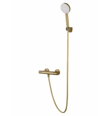 Смеситель для душа с термостатом WONZON & WOGHAND INN 5, Брашированное золото (WW-B2005-A-BG)