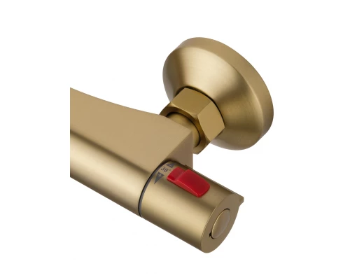 Смеситель для душа с термостатом WONZON & WOGHAND INN 5, Брашированное золото (WW-B2005-A-BG)