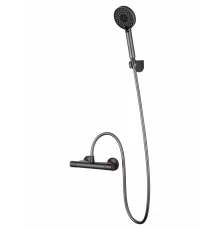 Смеситель для душа с термостатом WONZON & WOGHAND INN 5, Темный графит (WW-B1005-A-BGG)