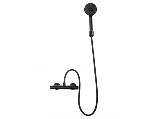 Смеситель для душа с термостатом WONZON & WOGHAND INN 5, Черный матовый (WW-B1005-A-MB)