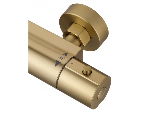 Смеситель для душа с термостатом WONZON & WOGHAND INN 6, Брашированное золото (WW-B2029-A-BG)