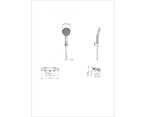 Смеситель для душа с термостатом WONZON & WOGHAND INN1, Белый матовый (WW-B3013-A-MW)