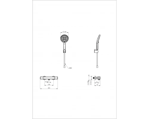 Смеситель для душа с термостатом WONZON & WOGHAND STAY 2, Хром (WW-B2016-A-CR)