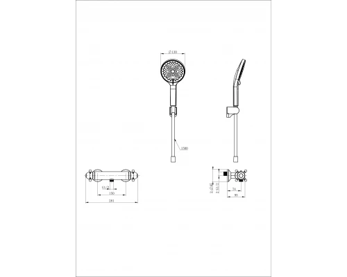 Смеситель для душа с термостатом WONZON & WOGHAND Strato, Белый матовый (WW-B2048-A-MW)