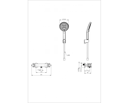 Смеситель для душа с термостатом WONZON & WOGHAND Strato, Хром (WW-B2048-A-CR)