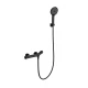 Смеситель для душа с термостатом WONZON & WOGHAND T-1000, Черный матовый (WW-B2057-A-MB)
