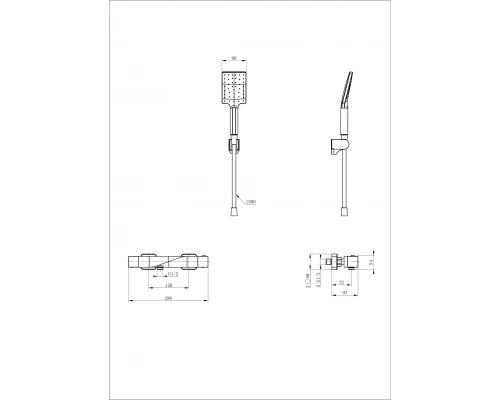 Смеситель для душа с термостатом WONZON & WOGHAND Twist, Белый матовый (WW-B2025-A-MW)