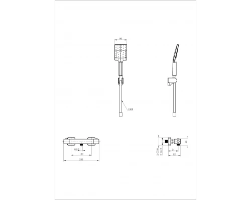 Смеситель для душа с термостатом WONZON & WOGHAND, Черный матовый (WW-B2026-A-MB)