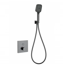 Смеситель для душа с термостатом встраиваемый WONZON & WOGHAND, Темный графит (WW-D1017-B-BGG)