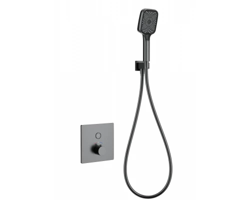 Смеситель для душа с термостатом встраиваемый WONZON & WOGHAND, Темный графит (WW-D1017-B-BGG)