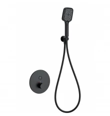 Смеситель для душа с термостатом встраиваемый WONZON & WOGHAND, Черный матовый (WW-D1017-A-MB)