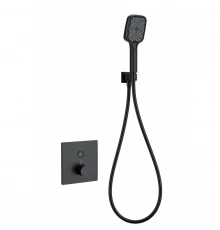 Смеситель для душа с термостатом встраиваемый WONZON & WOGHAND, Черный матовый (WW-D1017-B-MB)