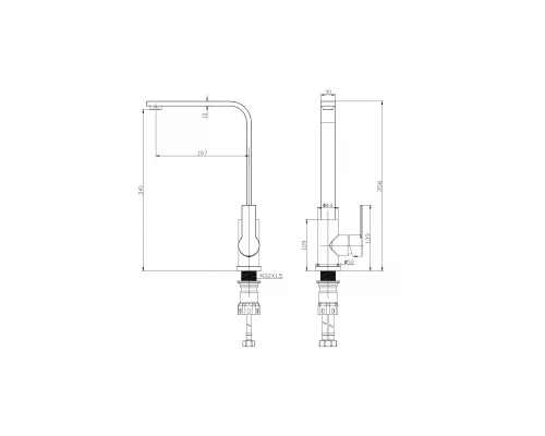 Смеситель для кухни WONZON & WOGHAND, Белый матовый (WW-AE4550-MW)
