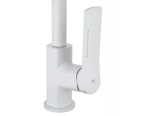 Смеситель для кухни WONZON & WOGHAND, Белый матовый (WW-L1006-MW)