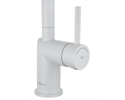 Смеситель для кухни с выдвижным изливом WONZON & WOGHAND, Белый матовый (WW-6018-MW)