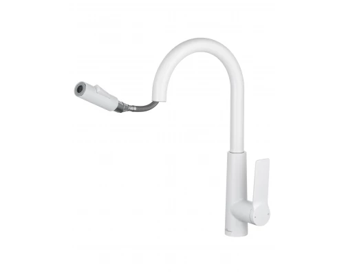 Смеситель для кухни с выдвижным изливом WONZON & WOGHAND, Белый матовый (WW-A20782-MW)