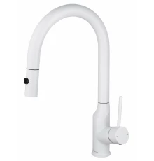 Смеситель для кухни с выдвижным изливом WONZON & WOGHAND, Белый матовый (WW-A21252-MW)