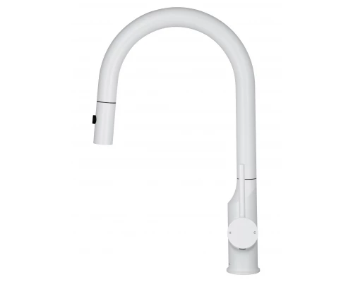 Смеситель для кухни с выдвижным изливом WONZON & WOGHAND, Белый матовый (WW-A21252-MW)
