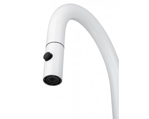 Смеситель для кухни с выдвижным изливом WONZON & WOGHAND, Белый матовый (WW-A21252-MW)