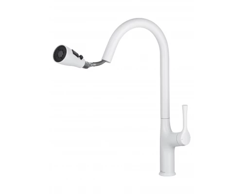 Смеситель для кухни с выдвижным изливом WONZON & WOGHAND, Белый матовый (WW-AE54123-MW)