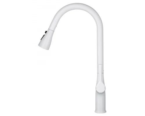 Смеситель для кухни с выдвижным изливом WONZON & WOGHAND, Белый матовый (WW-AE54123-MW)