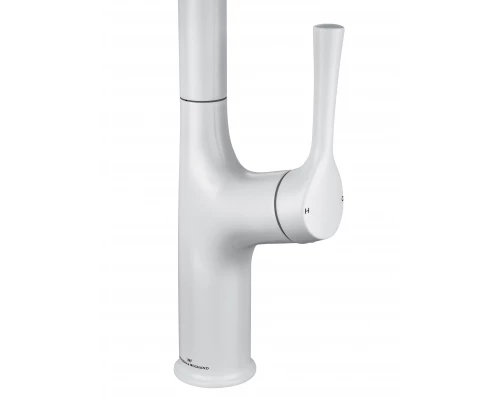 Смеситель для кухни с выдвижным изливом WONZON & WOGHAND, Белый матовый (WW-AE54123-MW)