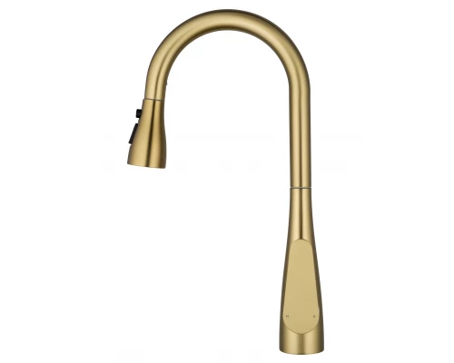 Смеситель для кухни с выдвижным изливом WONZON & WOGHAND, Брашированное золото (WW-121E201B-BG)