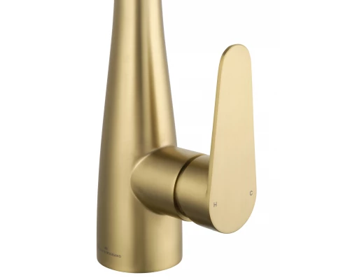 Смеситель для кухни с выдвижным изливом WONZON & WOGHAND, Брашированное золото (WW-121E201B-BG)