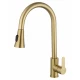 Смеситель для кухни с выдвижным изливом WONZON & WOGHAND, Брашированное золото (WW-121E201L-BG)