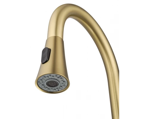 Смеситель для кухни с выдвижным изливом WONZON & WOGHAND, Брашированное золото (WW-121E201L-BG)