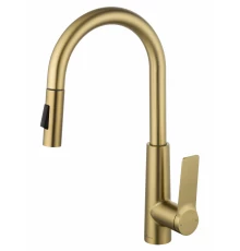 Смеситель для кухни с выдвижным изливом WONZON & WOGHAND, Брашированное золото (WW-A20782-BG)